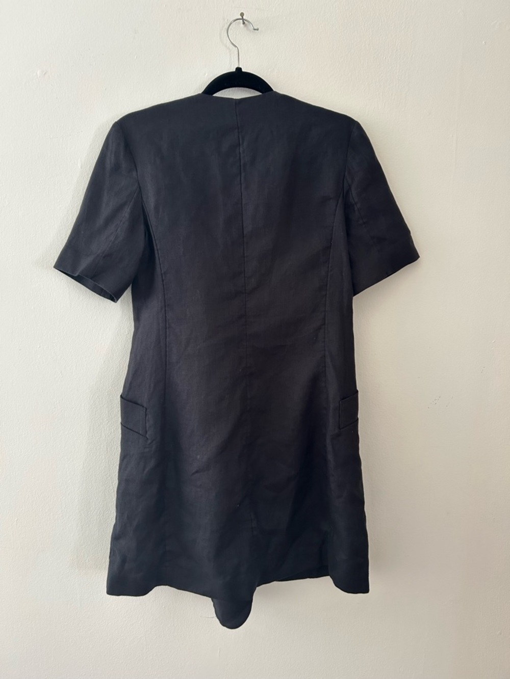 & Other Stories Tailored Black Linen Mini Dress Size 8 - Picture 7 of 7